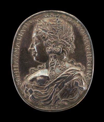 Sofía Amelia, 1628-1685, esposa de Federico III [reverso] de Master H.L.T.