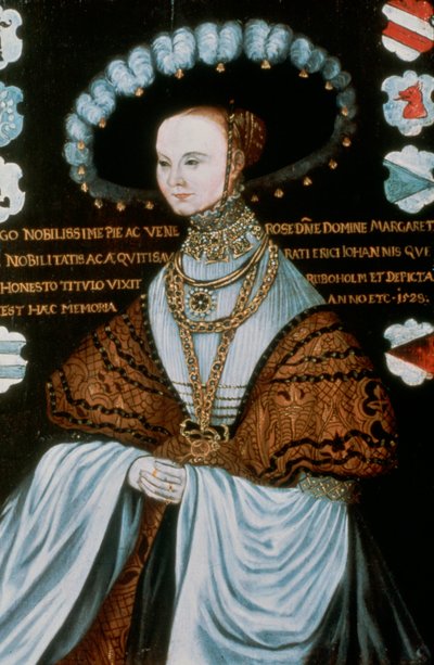 Margareta Eriksdotter Vasa (detalle), siglo XVI de Master Hillebrandt