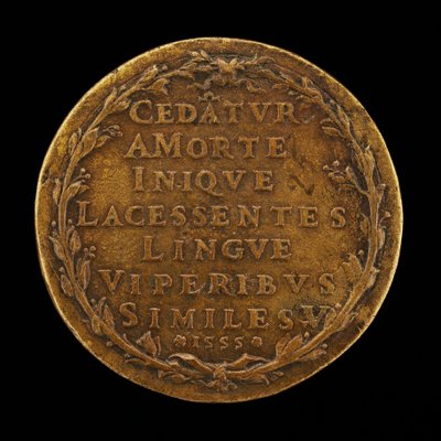 Inscripción en una corona de laurel [reverso] de Master I.A.V.F.