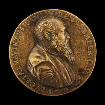 Pietro Lauro, nacido en 1508, poeta y erudito modenés [anverso], 1555 de Master I.A.V.F.