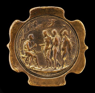 Pomo de espada con plaqueta insertada del Juicio de Paris... segunda mitad del siglo XV de Master IO.FF.