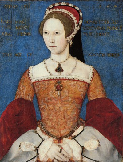 Retrato de María I o María Tudor (1516-58), hija de Enrique VIII, a la edad de 28 años, 1544 de Master John