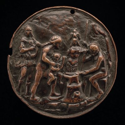 Apolo, Venus, Marte y Vulcano, c. 1500 de Master M.C.