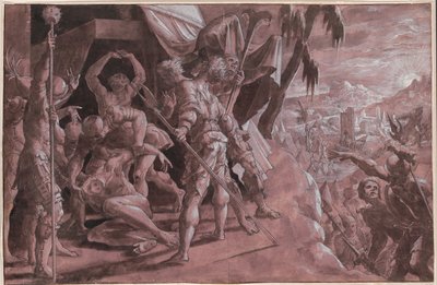 Soldados descubriendo el cuerpo de Holofernes de Master Of The Liechtenstein Adoration