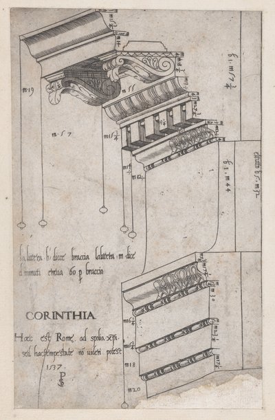 Entablamento del Foro de Trajano, Roma, 1537 de Master PS