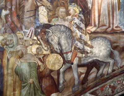 (detalle) de la Crucifixión de Master Trecentesco of Sacro Speco School