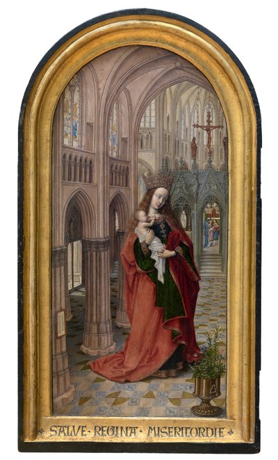 Virgen en la iglesia, c.1499 (óleo sobre tabla) de Master of 1499