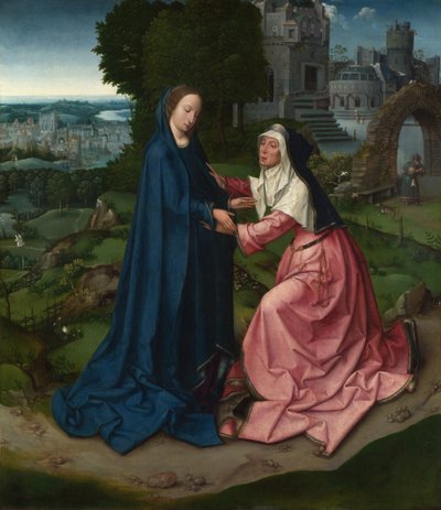 La Visitación de la Virgen a Santa Isabel. Panel de un retablo de Master of 1518