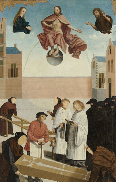 Las siete obras de misericordia
Panel de un políptico que representa las siete obras de misericordia: enterrar a los muertos de Master of Alkmaar