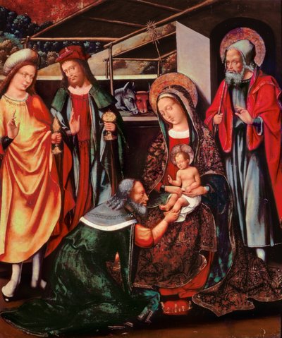 126-0035071 Adoración de los Reyes, Retablo de la Iglesia de Santa María Palau-Solita, Barcelona de Master of Ares