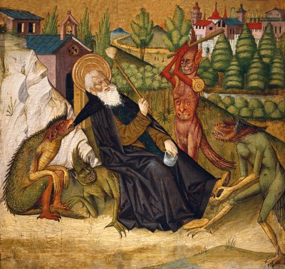 Tentación de San Antonio en el desierto de Master of Bonnat