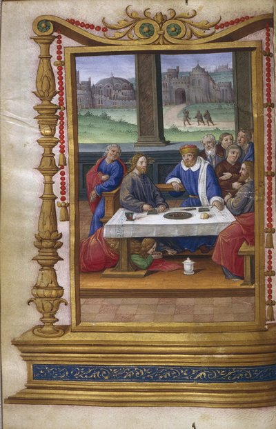 Banquete en la casa de Simón el Fariseo, 1500-1550 de Master of Claude de France