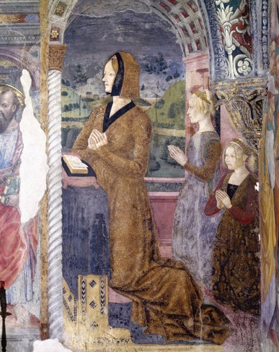 Italia, Región Piamonte, Serralunga di Crea, fresco en la capilla de la Basílica de Santa Maria Assunta de Master of Crea