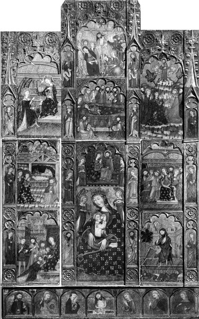 Retablo, finales del siglo XIV o principios del siglo XV de Master of Cubells