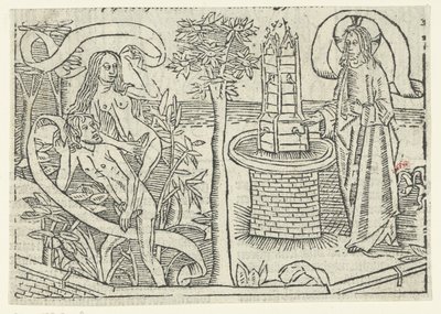 Expulsión del Paraíso de Master of Delft (attributed to)