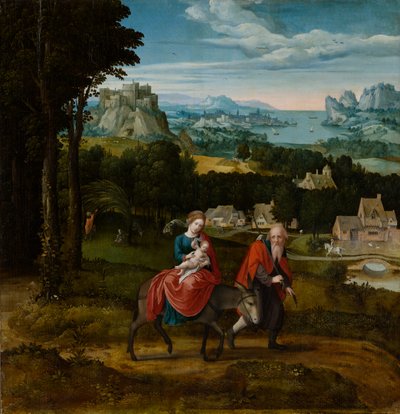 La Huida a Egipto, circa 1530-1535 de Master of Female Half Lengths