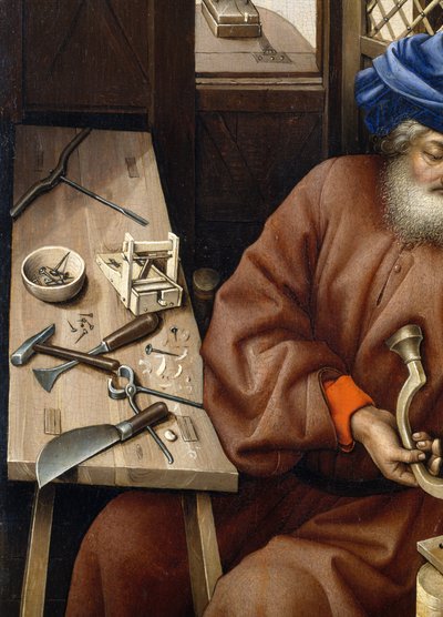 Tríptico de la Anunciación (Retablo de Merode), c.1427-32 de Master of Flémalle