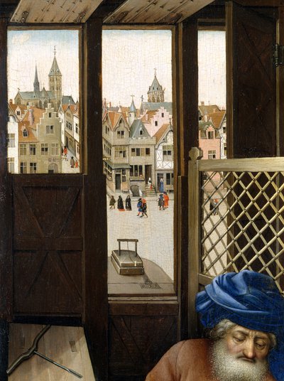 Tríptico de la Anunciación (Retablo de Merode), c.1427-32 de Master of Flémalle
