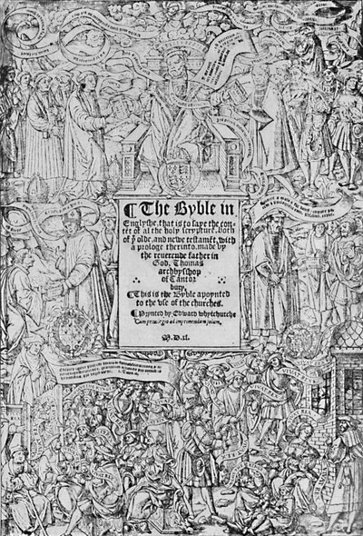 Página de Título de la Gran Biblia, 1540 de Master of Francois de Rohan