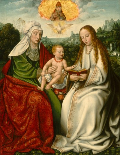 Santa Ana con la Virgen y el Niño Jesús, c. 1511-1515 de Master of Frankfurt