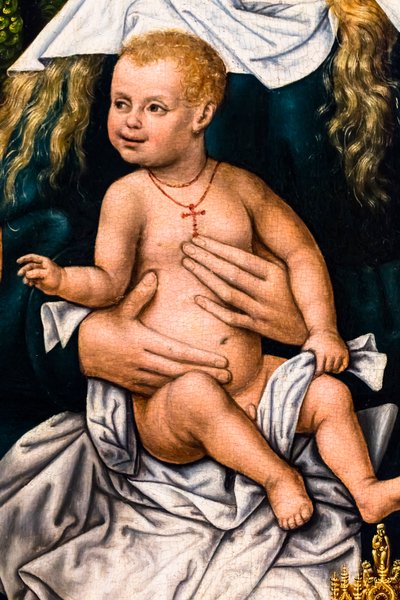 La Adoración de los Magos, c. 1510 (Témpera y óleo sobre madera (roble)) de Master of Frankfurt