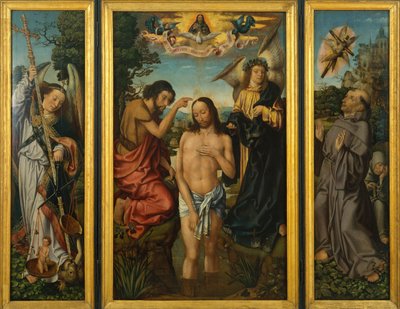 Tríptico del Bautismo de Cristo de Master of Frankfurt