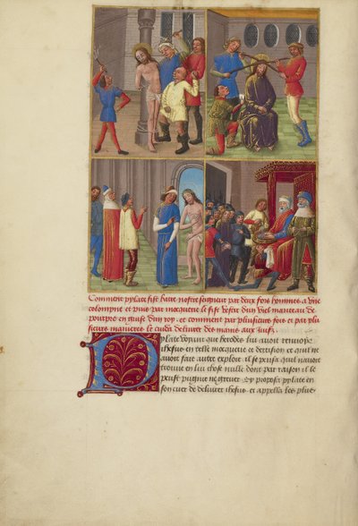 La Flagelación; La Coronación de Espinas; El escarnio de Cristo; Pilatos lavándose las manos de Master of Guillaume Lambert