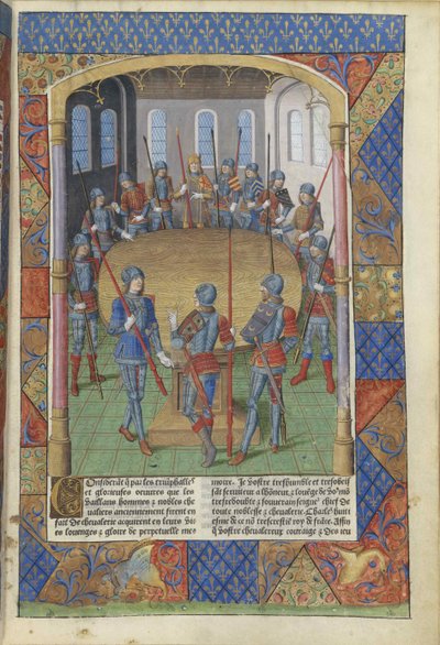 Lancelot du Lac. El rey Arturo y los caballeros de la Mesa Redonda, 1494 de Master of Jacques de Besançon