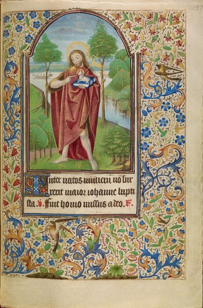 San Juan Bautista señalando al Cordero de Dios de Master of Jacques of Luxembourg