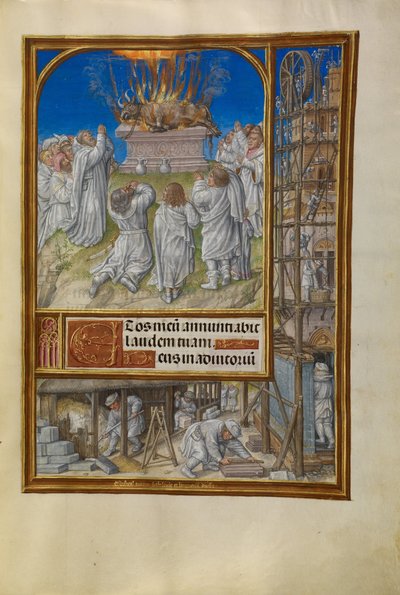Elías pidiendo fuego del cielo de Master of James IV of Scotland