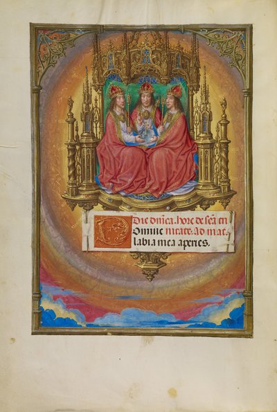 La Santísima Trinidad entronizada de Master of James IV of Scotland