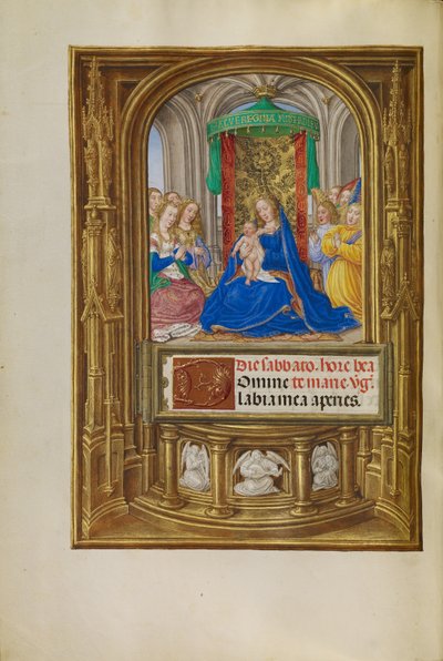 La Virgen y el Niño entronizados de Master of James IV of Scotland