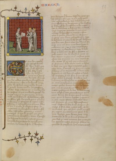 Lectura de Baruc a Jeconías y otros nobles de Master of Jean de Mandeville