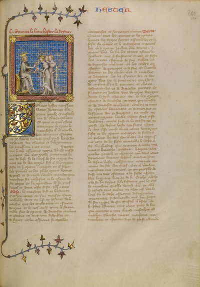Ester ante el rey Asuero de Master of Jean de Mandeville