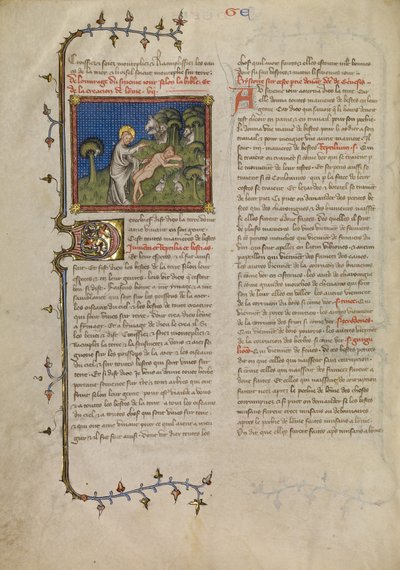 La creación de Adán de Master of Jean de Mandeville