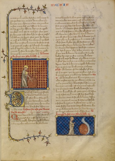 La Creación del Mundo; La Creación de los Cielos de Master of Jean de Mandeville
