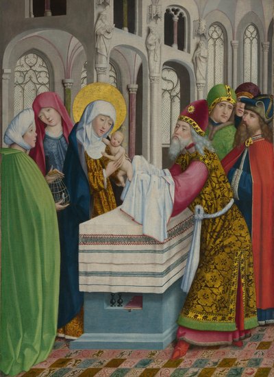 La Presentación en el Templo El Retablo de Liesborn, ca. 1470-1480 de Master of Liesborn
