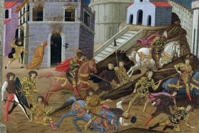 La expulsión de Tarquino y su familia de Roma de Master of Marradi