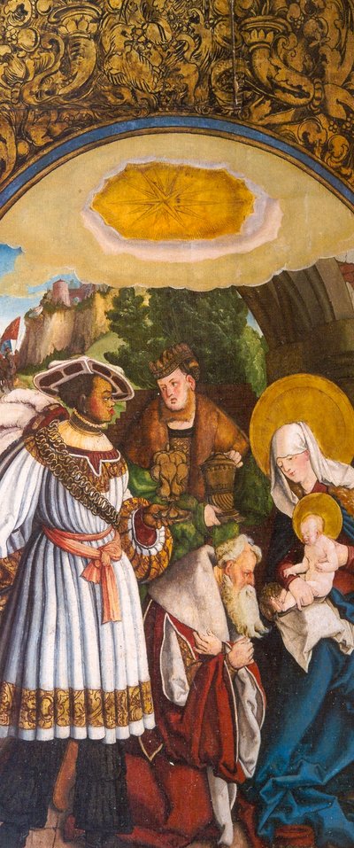 Alemán: La Adoración de los Reyes Magos de Master of Messkirch