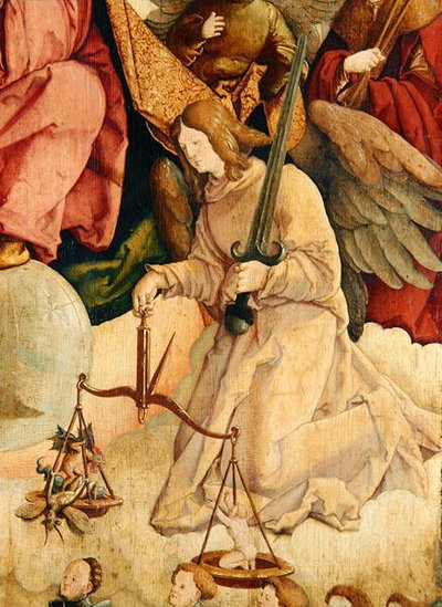 San Miguel Pesando Almas (detalle) de Master of Messkirch