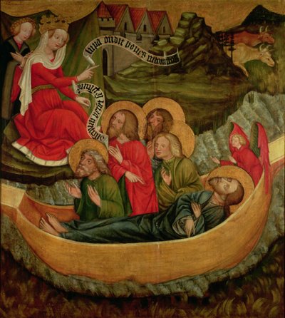Embarque del cuerpo de Santiago el Mayor, rumbo a España, c.1425 (panel) de Master of Raigern