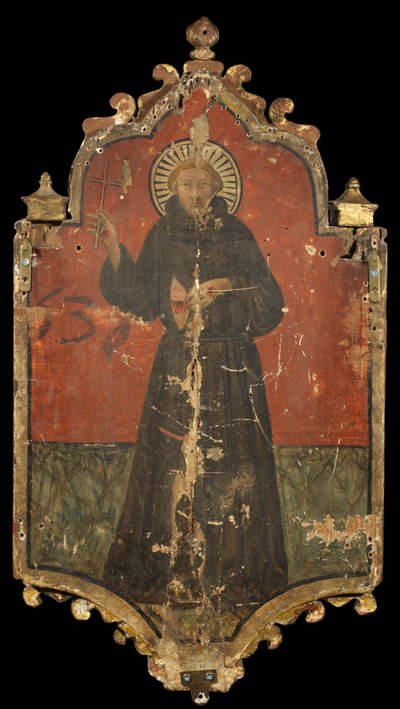 San Francisco (verso), c.1400 (temple sobre tabla) de Master of Roncaiette (attr. to)