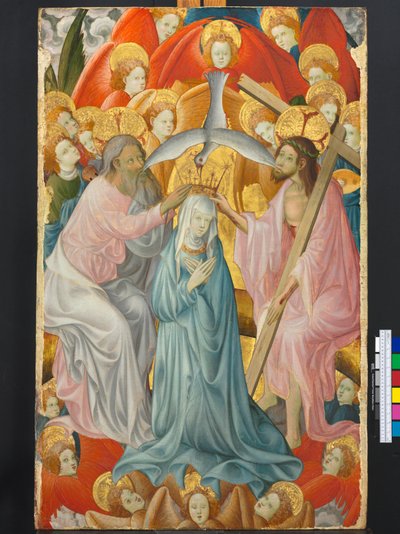 La coronación de la Virgen con la Trinidad, c.1400 de Master of Rubielos de Mora