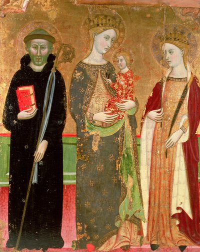 La Virgen y el Niño con Santa Olivia y San Benito de Master of Rubió