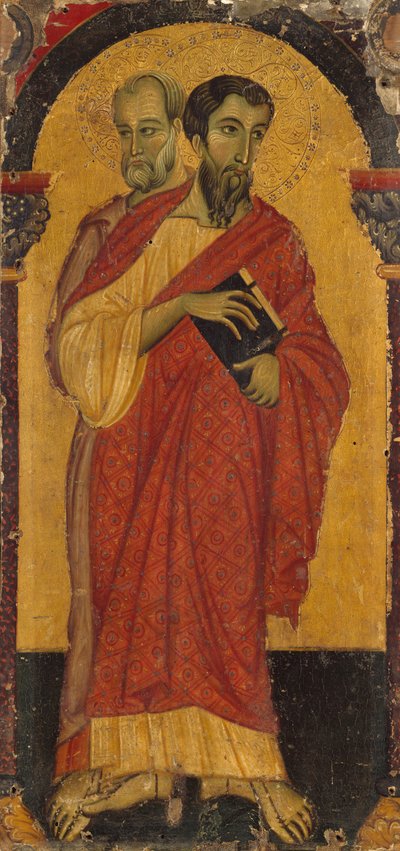 Santos Bartolomé y Simón, 1266-75 de Master of Saint Francis of Assisi
