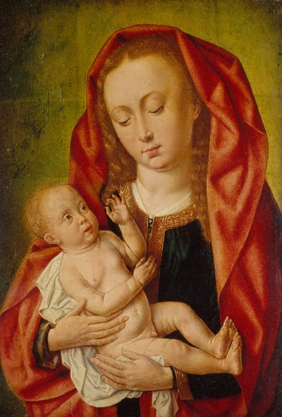 Virgen y niño con una libélula, ca. 1500 de Master of Saint Gilles