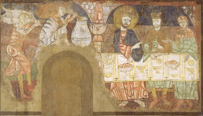 Las bodas de Caná, c.1150 (fresco sobre lienzo) de Master of San Baudelio de Berlanga