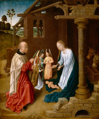 Adoración del Niño Jesús de Master of San Ildefonso