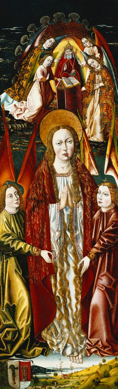 La Asunción de la Magdalena; y La Anunciación de Master of Santa Maria de la