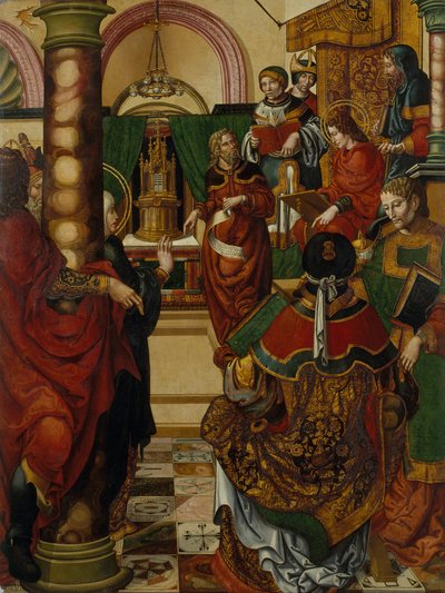 Jesús entre los doctores de la Ley de Master of Sigena
